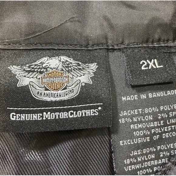 Harley-Davidson Classic Black Windbreaker 2XL NWOT! - Picture 2 of 9